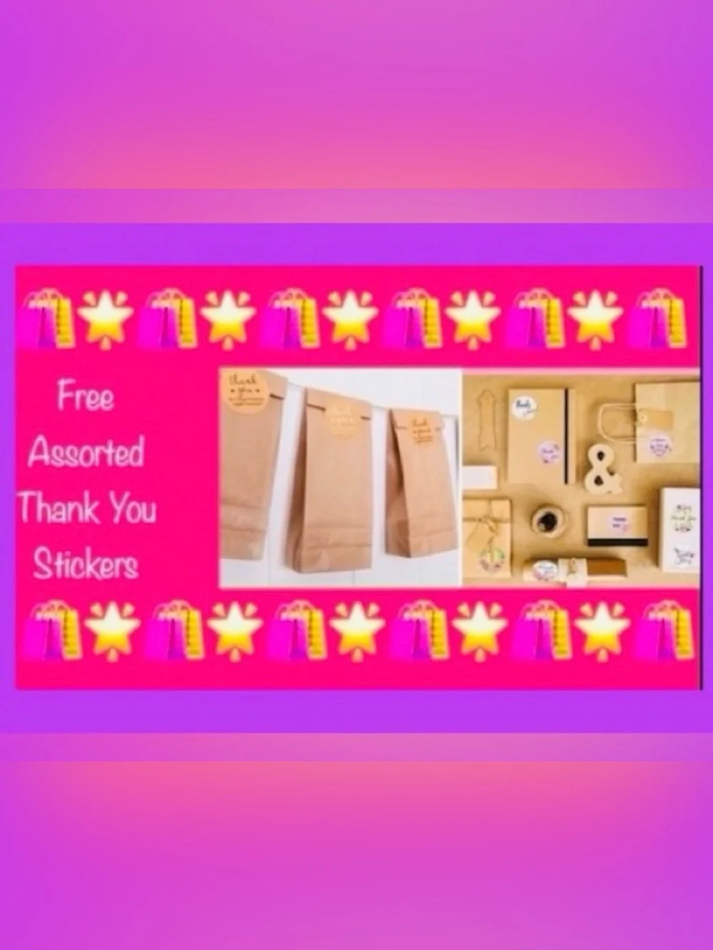 50pcs Shipping Package Kit  ⭐️25-Blue 9” x 12”  Poly Mailers ⭐️25 -TY Stickers 🆕